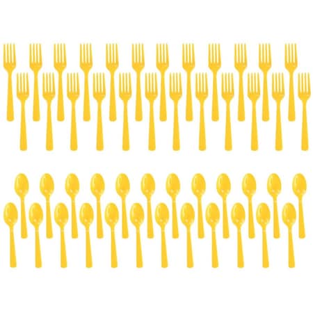 Forks & SpoonsYellow - 24 Count, 24PK